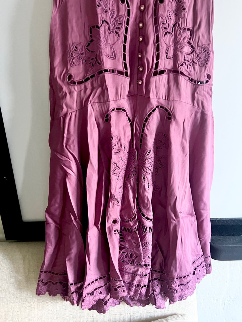 FARM Rio Pink Richelieu Lenzing Ecovero Viscose Maxi Dress Size Medium NWT - Picture 11 of 16